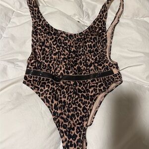 Victoria's Secret Pink and Black Leopard One-Piece Swim
